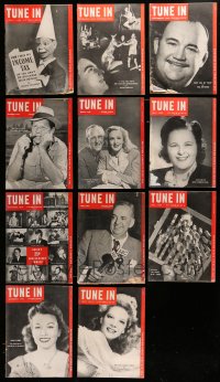 3w109 LOT OF 11 TUNE IN MAGAZINES '40s Charlie McCarthy, Paul Whiteman, Kate Smith & more!