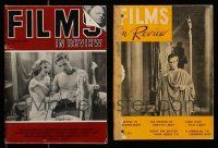 3w230 LOT OF 2 FILMS IN REVIEW MAGAZINES '53 & '86 filled with great movie images & information!