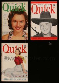 3w204 LOT OF 3 QUICK DIGEST MAGAZINES '50s Hopalong Cassidy & Debbie Reynolds on the covers!