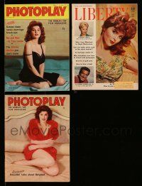 3w196 LOT OF 3 TINA LOUISE MAGAZINES '50s-60s great cover photos of the sexy redhead!