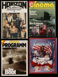 3w187 LOT OF 4 MAGAZINES '70s-80s Horizon, Cinema, Political Americana, two focusing on Das Boot!