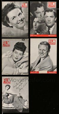 3w172 LOT OF 5 FILM ILLUSTRATED MONTHLY ENGLISH MAGAZINES '40s filled with movie images & info!