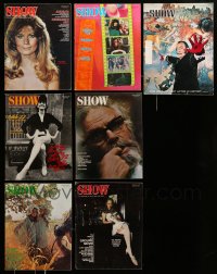 3w141 LOT OF 7 SHOW MAGAZINES '70 Maud Adams, Woody Allen, Laurence Olivier, Bob Hope & more!