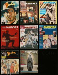 3w138 LOT OF 8 DAREDEVILS MAGAZINES '80s Indiana Jones, James Bond, Star Trek, Dirty Harry & more!