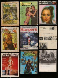 3w132 LOT OF 9 MAGAZINES '60s-70s The Monster Times, National Lampoon, Student & more!