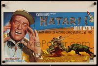 3x586 HATARI Belgian '62 Howard Hawks, different art of John Wayne in Africa!