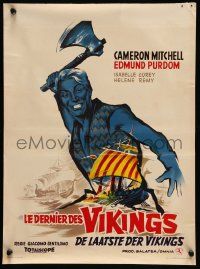 3x597 LAST OF THE VIKINGS Belgian '62 L'Ultimo dei Vikinghi, Cameron Mitchell, Edmund Purdom