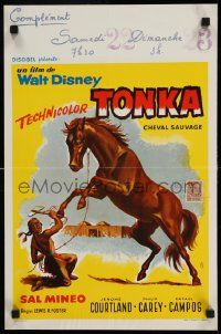 3x634 TONKA Belgian '58 Sal Mineo, Walt Disney, art of Native American & horse!