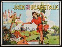 3x103 JACK & THE BEANSTALK stage play British quad '30s artwork of female Jack & giant!