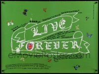 3x110 LIVE FOREVER DS British quad '03 music documentary, cool Hirst & Beard design!