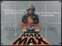 3x111 MAD MAX British quad '80 art of wasteland cop Mel Gibson, George Miller action classic!