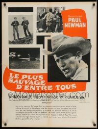 3x453 HUD French 24x32 '63 Paul Newman is the man with the barbed wire soul, Martin Ritt classic!