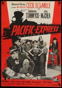 3x465 UNION PACIFIC French 22x32 R60s Cecil B. DeMille, Stanwyck, McCrea & cool train title!