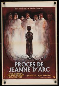 3x534 TRIAL OF JOAN OF ARC style A French 16x24 '63 Proces de Jeanne d'Arc, cool Nebsel art!