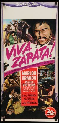 3x289 VIVA ZAPATA Italian locandina '52 Marlon Brando, Jean Peters, Anthony Quinn, John Steinbeck