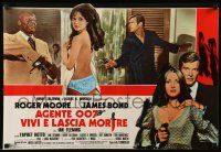 3x329 LIVE & LET DIE set of 10 Italian 18x26 pbustas '73 Roger Moore as Bond, sexy Jane Seymour!