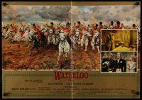 3x312 WATERLOO Italian 18x26 pbusta '70 Steiger as Napoleon Bonaparte, huge battle scene!