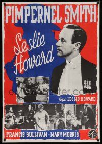 3x195 MISTER V Swedish R49 Leslie Howard is everywhere in World War II, helping England to victory