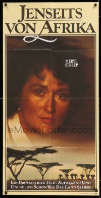 3y322 OUT OF AFRICA German poster '85 close up of Meryl Streep, directed by Sydney Pollack!