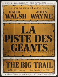 3y677 BIG TRAIL French 1p '70 starring John Wayne & directed by Raoul Walsh!