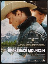 3y686 BROKEBACK MOUNTAIN French 1p '05 Heath Ledger & Jake Gyllenhaal!, directed by Ang Lee!