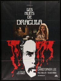 3y709 COUNT DRACULA French 1p '71 directed by Jesus Franco, Christoper Lee as the vampire!