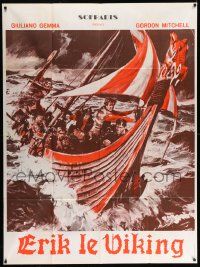 3y735 ERIK IL VICHINGO French 1p '71 cool Ciriello artwork of vikings on longship at sea!