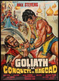 3y763 GOLIATH AT THE CONQUEST OF DAMASCUS French 1p '64 Belinsky art of Lupus as Rock Stevens!