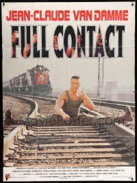 3y835 LIONHEART French 1p '91 Jean-Claude Van Damme doing splits on train tracks, Full Contact!