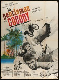 3y846 MAN FROM COCODY French 1p '65 Christian-Jaque's Le gentleman de Cocody, spy Jean Marais!