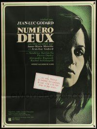 3y874 NUMBER TWO French 1p '75 Jean-Luc Godard's Numero Deux, art of Battistella by Clement Hurel!