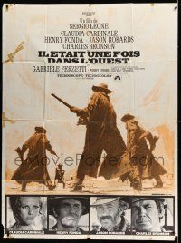 3y877 ONCE UPON A TIME IN THE WEST French 1p R70s Leone, Cardinale, Fonda, Bronson & Robards!