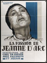 3y888 PASSION OF JOAN OF ARC French 1p R78 Carl Theodor Dreyer classic, Mercier art of Falconetti!