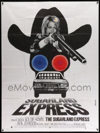 3y952 SUGARLAND EXPRESS French 1p '74 Steven Spielberg, different art of Goldie Hawn by Basha!