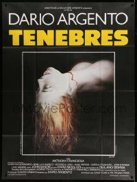 3y964 TENEBRE French 1p '82 Dario Argento giallo, creepy image of bloody dead girl's head!