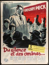 3y973 TO KILL A MOCKINGBIRD French 1p '62 different Grinsson art of Gregory Peck, Harper Lee!