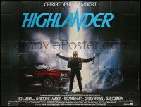 3y608 HIGHLANDER French 8p '86 great Rombi art of immortal Christopher Lambert with sword!