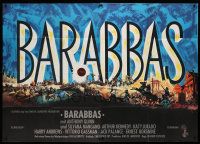 3y343 BARABBAS German 2p '62 Richard Fleischer, Anthony Quinn, Silvana Mangano, cool title artwork!