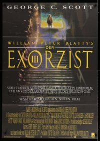 3y398 EXORCIST III German 33x47 '90 George C. Scott, William Peter Blatty sequel, different art!