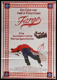 3y400 FARGO German 33x47 '96 a homespun murder story from the Coen Brothers, Dormand, cool design!