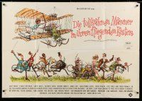 3y460 THOSE MAGNIFICENT MEN IN THEIR FLYING MACHINES roadshow German 33x47 '65 Searle airplane art!