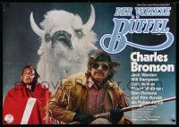 3y469 WHITE BUFFALO German 33x47 '77 great different image of Charles Bronson & Will Sampson!