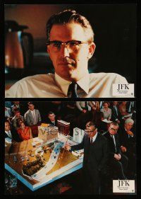 3y331 JFK set of 4 German LCs '91 directed by Oliver Stone, Kevin Costner as Jim Garrison!