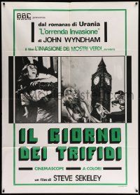 3y231 DAY OF THE TRIFFIDS Italian 1p R70s classic English sci-fi horror, different monster images!