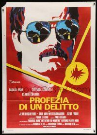 3y233 DEATH RITE Italian 1p '75 Claude Chabrol's Les magiciens, art of Franco Nero w/ sunglasses!