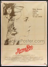 3y282 NORMA RAE Italian 1p '79 cool art of Sally Field, the story of a woman with courage!