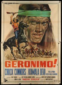 3y173 GERONIMO Italian 2p '62 Casaro art of Native American Indian warrior Chuck Connors!