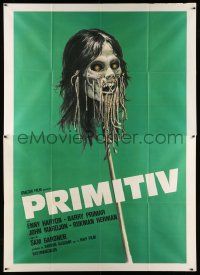 3y191 PRIMITIVES Italian 2p '78 Primitif, Indonesian cannibal horror, wild art of impaled head!