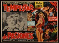 3y534 CLASH BY NIGHT Mexican LC R60s Fritz Lang, sexy Marilyn Monroe in border art AND inset!