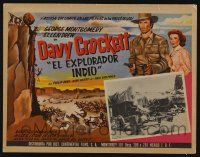 3y538 DAVY CROCKETT INDIAN SCOUT Mexican LC '49 art of George Montgomery, Drew & Native Americans!